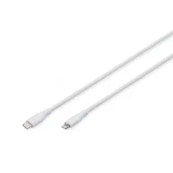 Digitus Lightning Silikon Anschlusskabel, USB-A - Lightning 1m, weiß
