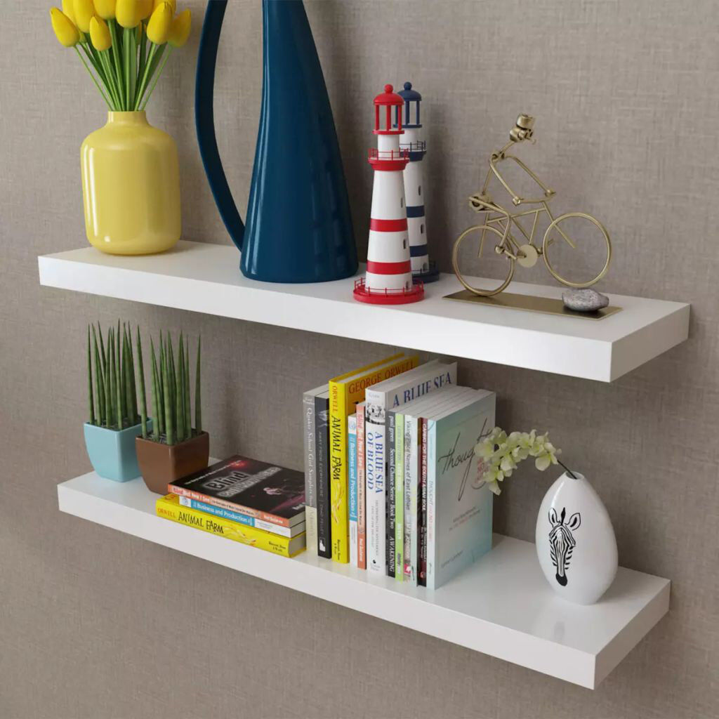 Zipcode Design Yesenia Wall Shelves Display Hanging Shelf Storage White 80 cm W