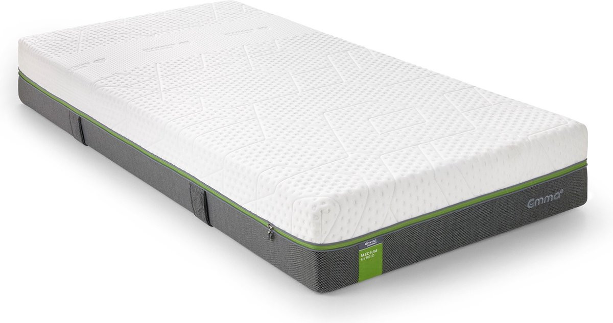 Emma Diamond Medium Hybrid Matras met koudschuim en pocketvering, 80 x 200 cm