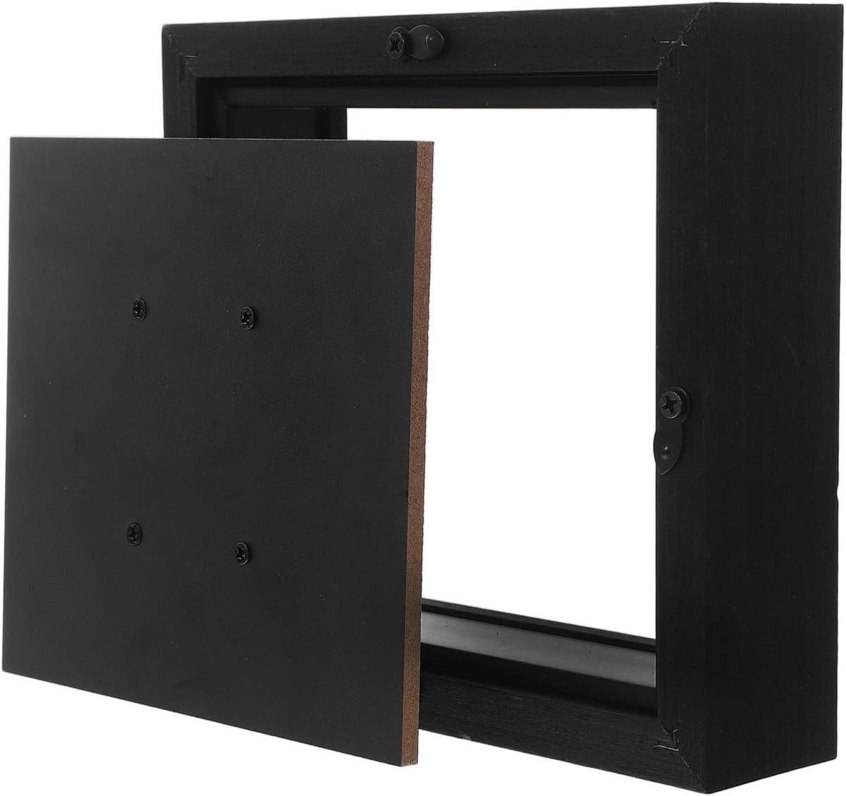 Medaillerek van handgemaakt massief hout - Medaillehouder display voor sportprestaties - Zwart - B: 16,6 cm, H: 15,7 cm