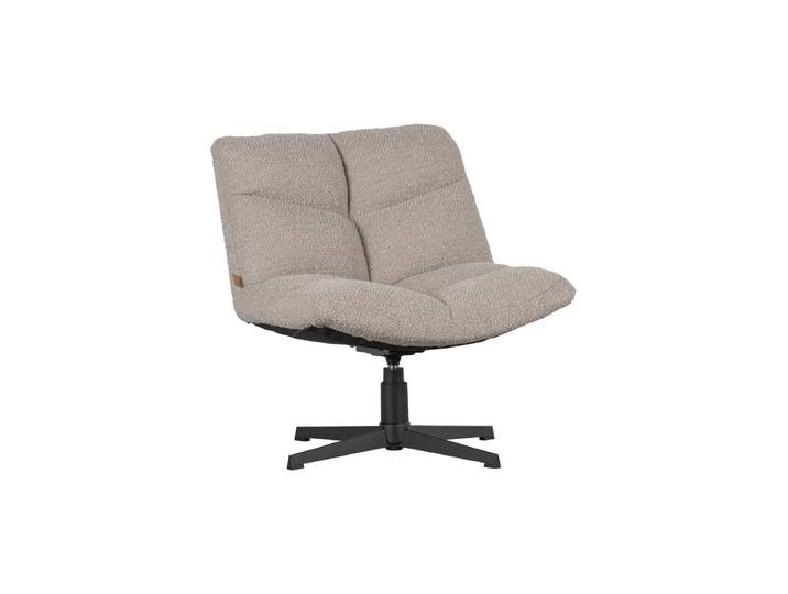 Drehbarer Design Sessel „Vinnie“ Bouclé Sand, Schwarz De Eekhoorn