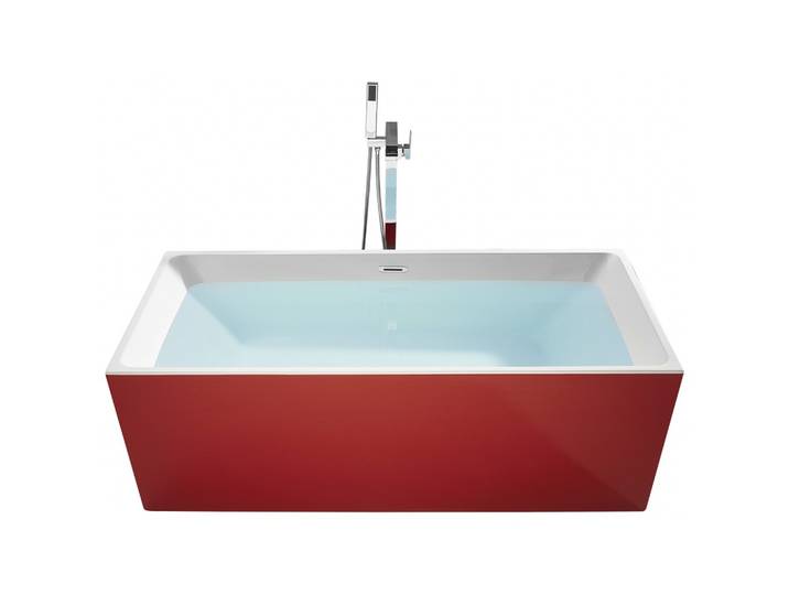 BADEWANNE FREISTEHEND 81x170x60 cm rot Rios