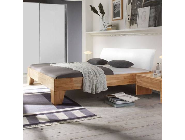 Bett Raijka Kernbuche Massivholz 200x200cm modern