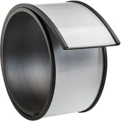 10 Etikettenhalter, C-Profil, magnetisch,  Abschnitte 50 mm | 500 mm, Ferrit, schwarz