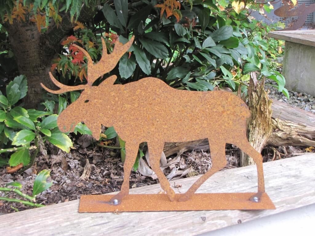 Wohnlust Edelrost Elch Rudolph Decoratie, Hoogte: 16 cm