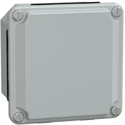 Schneider Electric NSYDBN88 Industriegehäuse aus Metall,nied. Plattenabdeckung,H85xB85xT49,IP55,RAL7035 grau