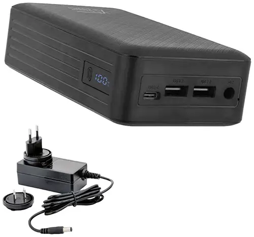 XTPower XT-27000 DC AO PA Powerbank 26800 mAh Li-Ion USB, USB-C, DC-Buchse 3.5mm Schwarz gleichzeitiges Laden und Entladen