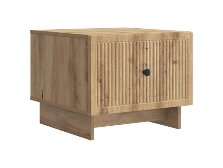 IBUQDDV Couchtisch Artisan-Eiche 49 x 50 x 40 cm Holzwerkstoff Mit Stauraum, Schubladen, gestreiftem Randdesign, Holzwerkstoff, einfache Pflege, vielseitig nutzbar