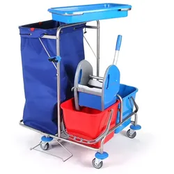 Floorstar GW 2 ES ESTAWA Gerätewagen Gerätewagen 2 - Edelstahl mit Halterahmen 1 x 120 l