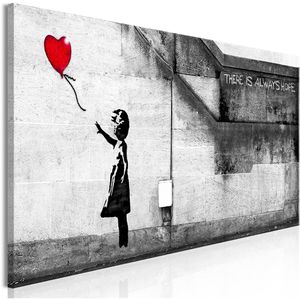 Artgeist Wandbild Mädchen mit Ballon, Leinwand, Querformat, 150 x 50cm