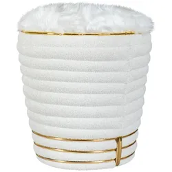 Kayoom Hocker Britteny 310 Weiß / Gold