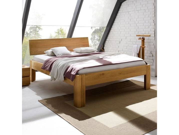 Massivholzbett Bayamo Eiche Massivholz 180x200 cm modern