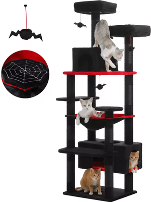 Inspire Curations SkyClimb Multi Level Cat Tree Tower amt0204bk xl