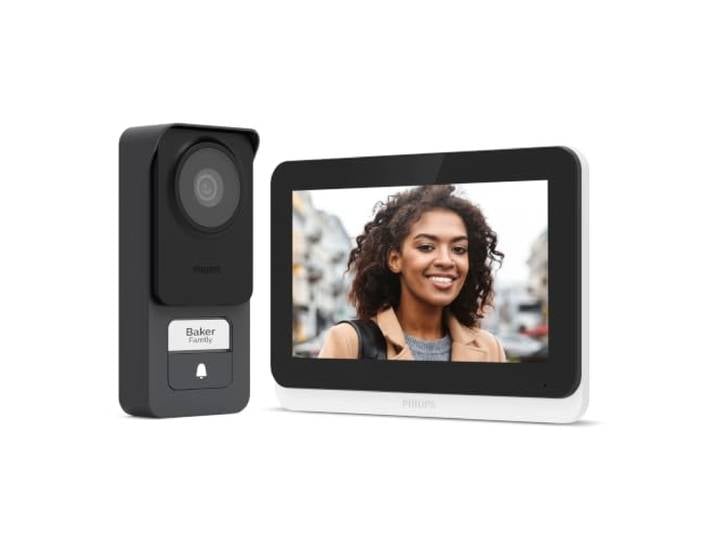 PHILIPS WelcomeEye Connect 3 Visiophone Filaire Connecté\, Interphone Vidéo Visiophone connecte WiFi double bande\, 3K\, ecran tactile 7\ \, compatible Alexa Google\, RFID 3 badges\, vision nocturne