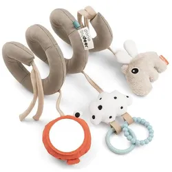 Done by Deer, Kinderwagenspielzeug, Activity Spirale Happy clouds Sand