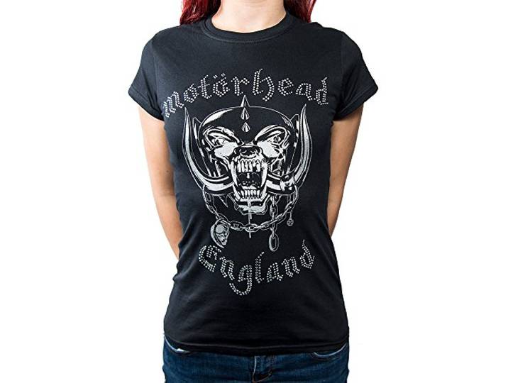 T-Shirt # S Black Femmina # England