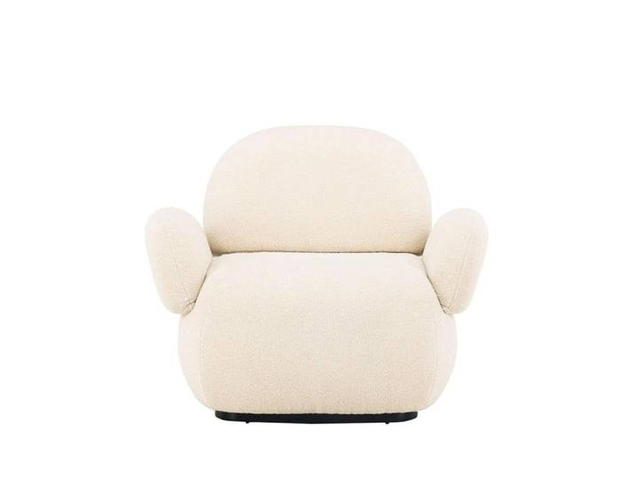 Fauteuil design en tissu bouclé beige SENIA beige 105x84x87cm