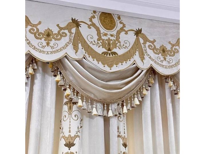 Rideaux brodés de cour blanche pour Villa européenne et américaine de luxe, pour salon, chambre à coucher, bureau, rideaux occultants personnalisés