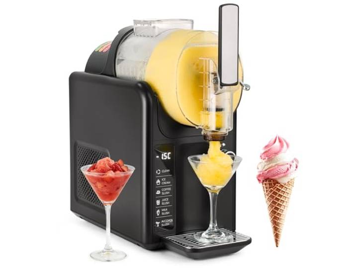 Machine à Granita Slush Machine 2L Pour La Maison Avec 6Programmes Slushies Sans Glace Congélation Rapide Machine à Slush Préréglés Autonettoyante pour Crème Glacée Margarita Cocktail Milkshake Frappé
