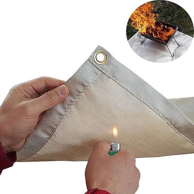 Grill Feuerdecke Camping feuerfestes Tuch Feuerstelle Matte Picknick Grillauflage Hochtemperatur-Verbrühungsschutz flammhemmender Teppich