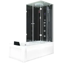 AcquaVapore Whirlpool Wanne Duschtempel Dusche Duschkabine K05-L31-WP-EC 180x90 cm mit 2K Scheiben Versiegelung