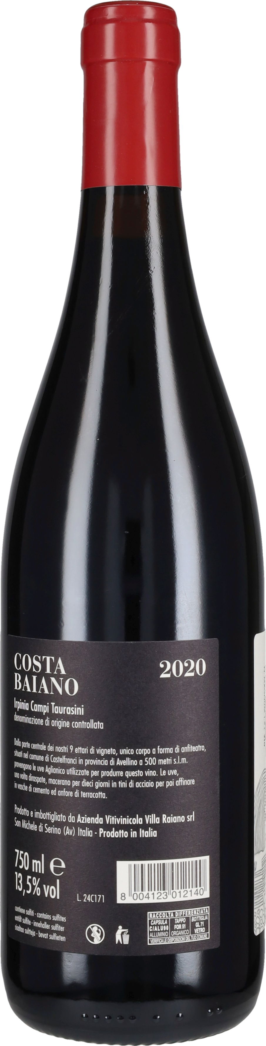 Aglianico 'Costa Baiano' Villa Raiano 2020
