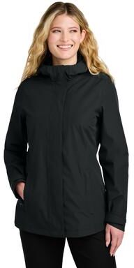 Port Authority L714 Women's C-FREE Rain Jacket in Deep Black size XXL   Polyester