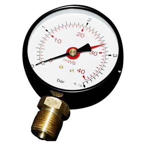 Watts Manometer ø80 X 1/2 0-4 Bar Nedadvendt Tilslutning Til Varmeanlaeg (PA4204BD03)