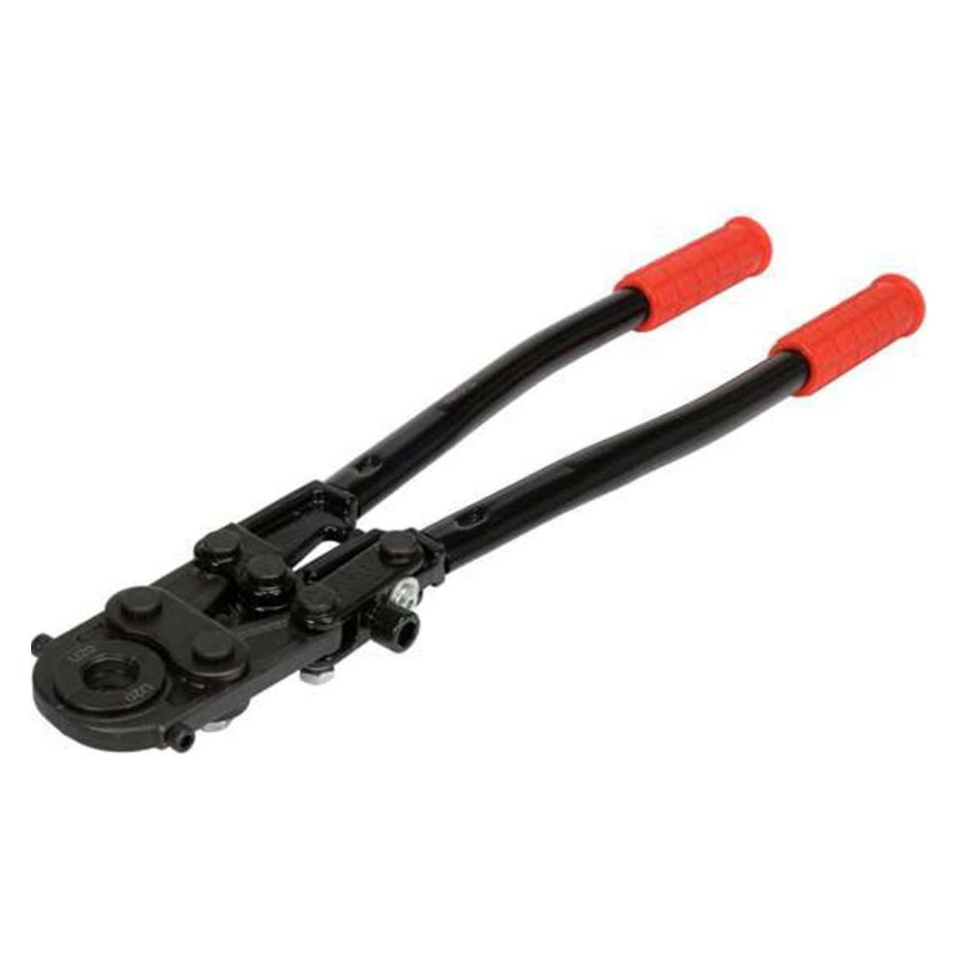 Yato Profi Rohrpresszange 4-teilig, für Verbundrohre PE RT PEX Al PEX PEX-AI-PEX Aluminium, 16-26 mm (420 mm) (YT-21751)