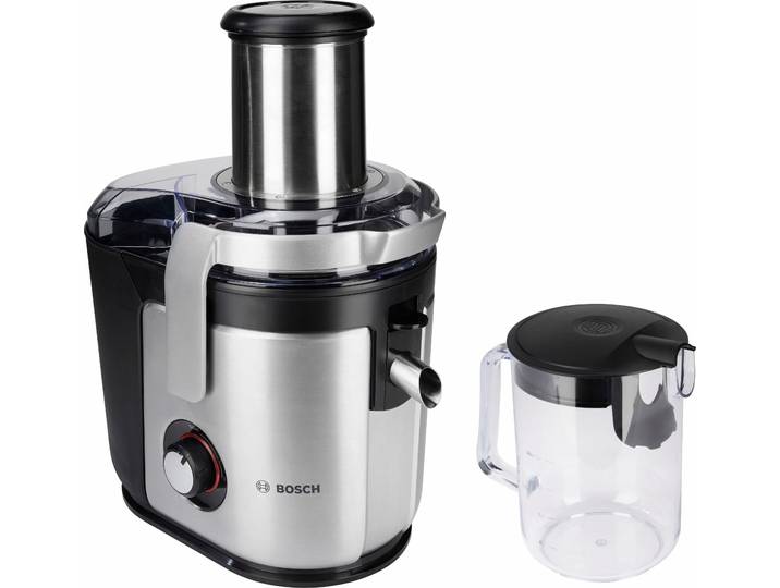 BOSCH Entsafter VitaJuice 4 MES4010, für Obst und Gemüse, spülmaschinengeeignet , schwarz, B:32,2cm H:42,5cm T:22,1cm, Entsafter, schnell, kein Vorschneiden, 1,25l Saftbehälter, leichte Reinigung, Entsafter