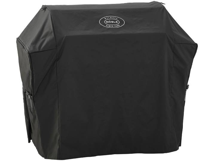 Grill-Schutzhülle RÖSLE VIDERO, 25518 , schwarz, B:51,5cm H:111cm L:158,6cm, Polyester, Planen, Grill-Schutzhülle, für BBQ-Station G6-S, mit PU-Beschichtung, Reißverschluss