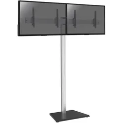 KIMEX - Standfuß für 2 TV-Bildschirme 50'' - 55'' - Höhe 240cm - Zum Aufstellen - Neigbar