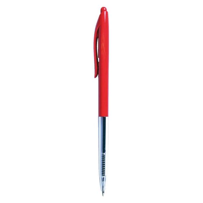 Quantore Kugelschreiber mit Druckknopf, rot, mittel (1x) (68960323)