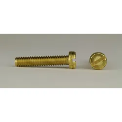 DIN 84 / ISO 1207 - Messing - M 4x12 - Zylinderschrauben mit Schlitz