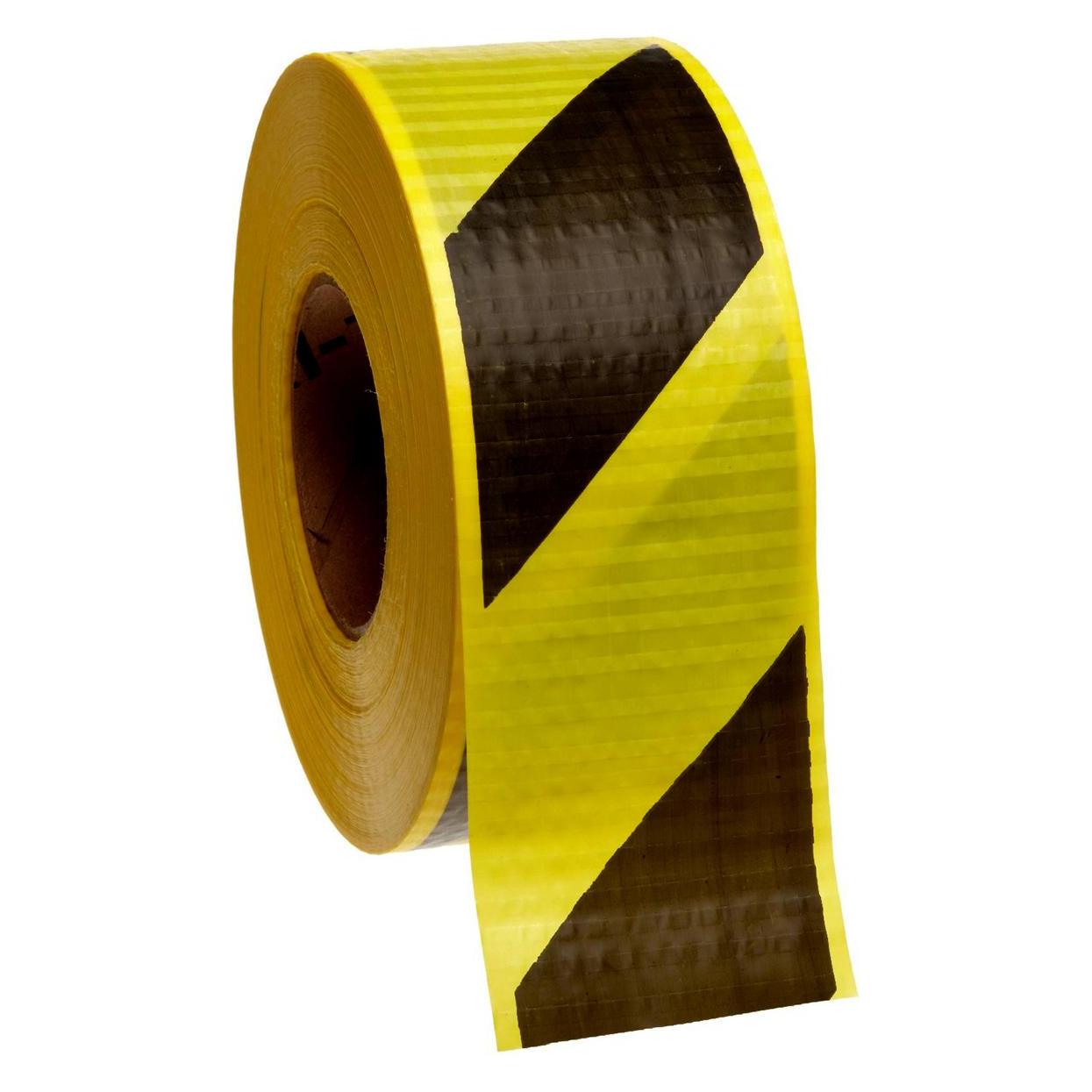 Brady Verstärktes Absperrband, Gelb/Schwarz, 75.00 mm x 100.00 m, gestreift (1 Rolle) (091104)