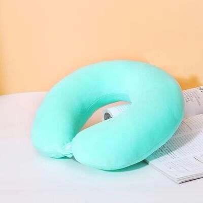Uplift Picks Portable U Shaped Cervical Neck Pillow Soft Travel And Car Neck Support Pillow sky Blue