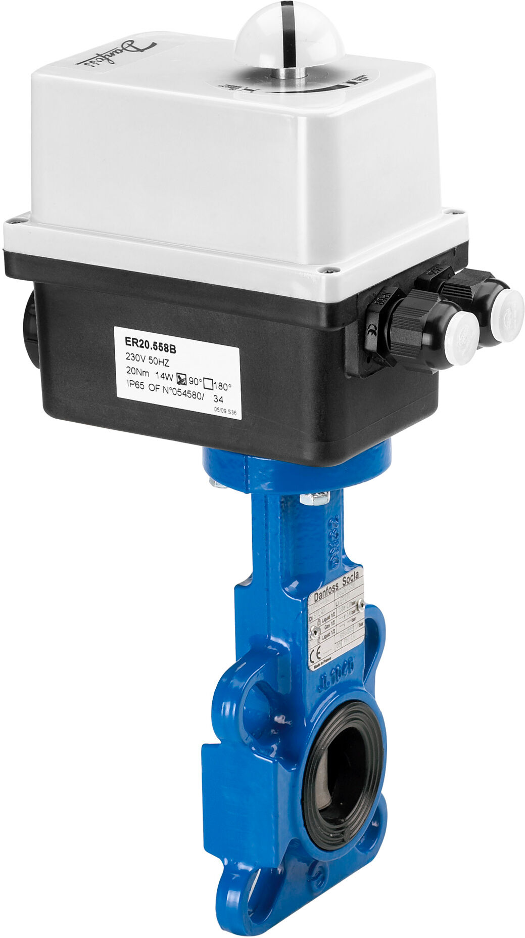 Danfoss mot, vanne papillon 065B8445 DN150, 230V, vanne papillon, époxy, FL