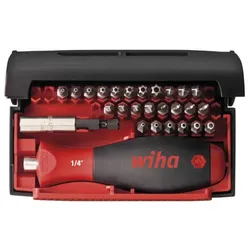 Wiha Bit Set Collector Security Standard 25 mm gemischt 27-teilges Set 1/4 zoll C6,3 in Box - 09393
