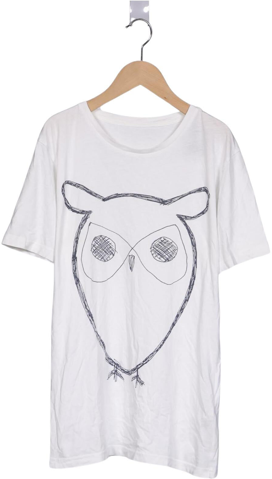 Knowledge Cotton Apparel Herren T-Shirt, Weiß, Gr. M, Baumwolle - Second Hand