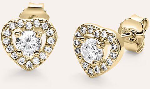 Stroili Orecchini Lobo Golden Dream Placcato Oro Giallo Cubic Zirconia Collezione: Golden Dream Giallo