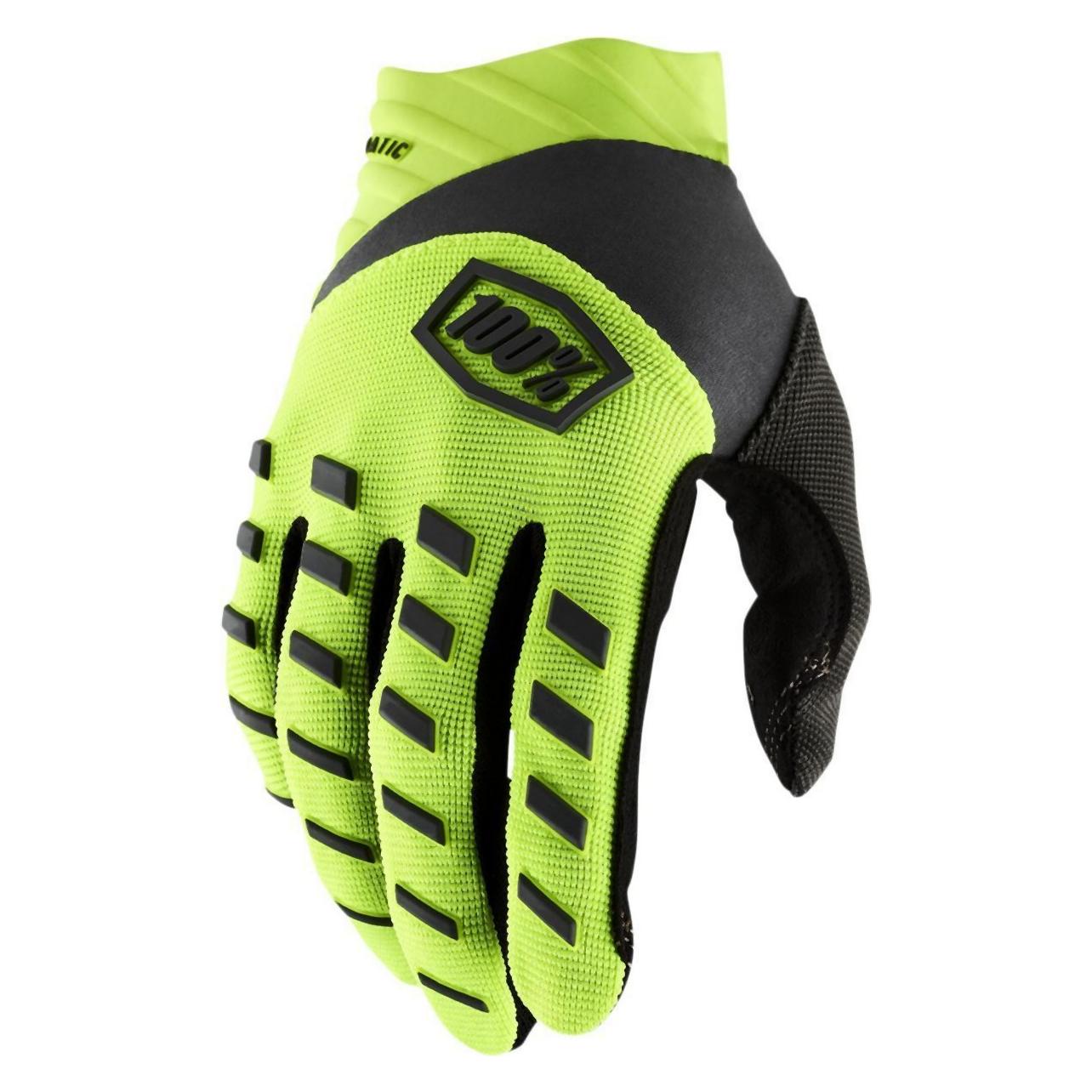 100% Airmatic Handschuhe fluo gelb-schwarz L (L) (10000-00012)
