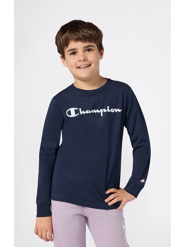 Champion Longsleeve in Dunkelblau - 146/152