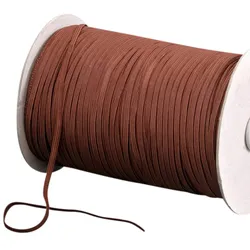 SPRINTIS Gummiband braun, 5 mm, 500 m Rolle, elastische Gummilitze für Textilprojekte zum Einnähen, Flachgummi ideal für Masken und Kleidung, Kunststoff, Kautschuk