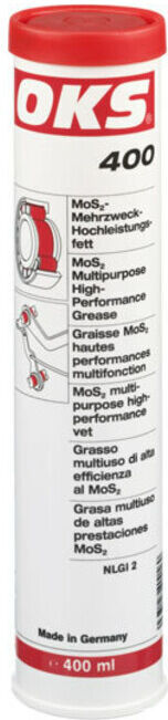 OKS Graisse multifonction haute performance 400 avec MoS2 NLGI classe 2 noir Cart. 400 ml (1136680418)