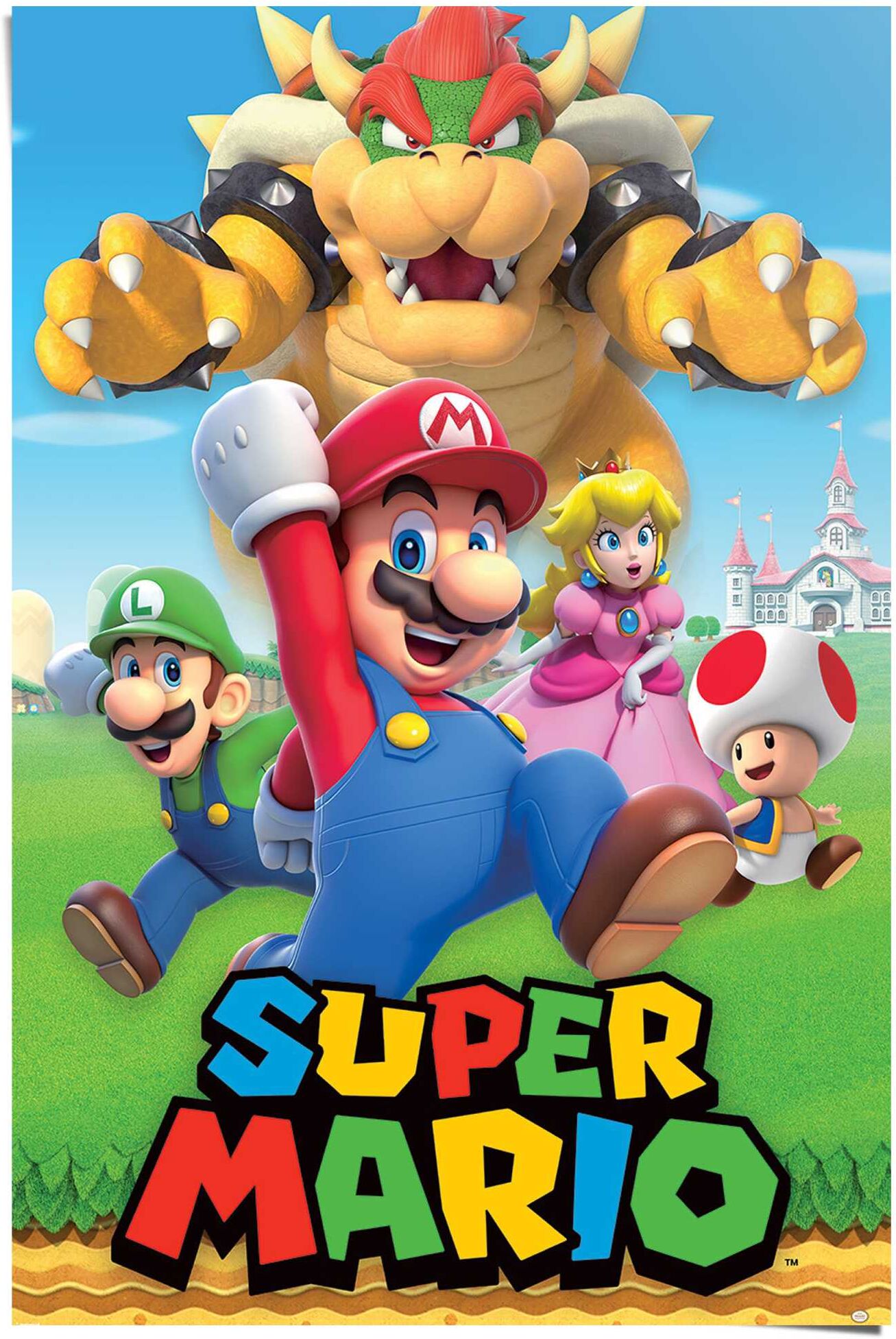 Reinders! Poster REINDERS "Super Mario - Karakter Montage", bunt (farbe bild(er): bunt), B:61cm H:91,5cm T:0,1cm, Holzwerkstoff, Bilder, Poster farbe bild(er): bunt B/H/T: 61cm x 91,5cm x 0,1cm