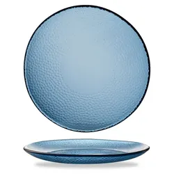 Churchill 6 x Glasteller organic 24,5cm ISLA GLASS ocean blue