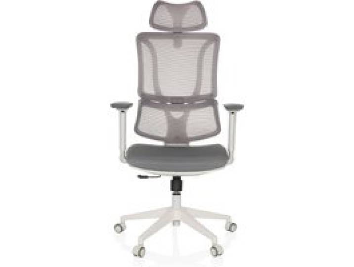MYBUERO Chaise de bureau / Fauteuil pivotant ERGOMY W Assise Tissu / Dossier Filet Gris