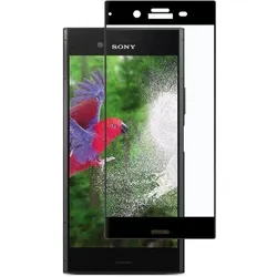 Screenguard Sony Xperia XZ1 Full Screen Panzerglas Schutzfolie 2.5D 9H (Sony Xperia XZ1), Smartphone Schutzfolie, Schwarz