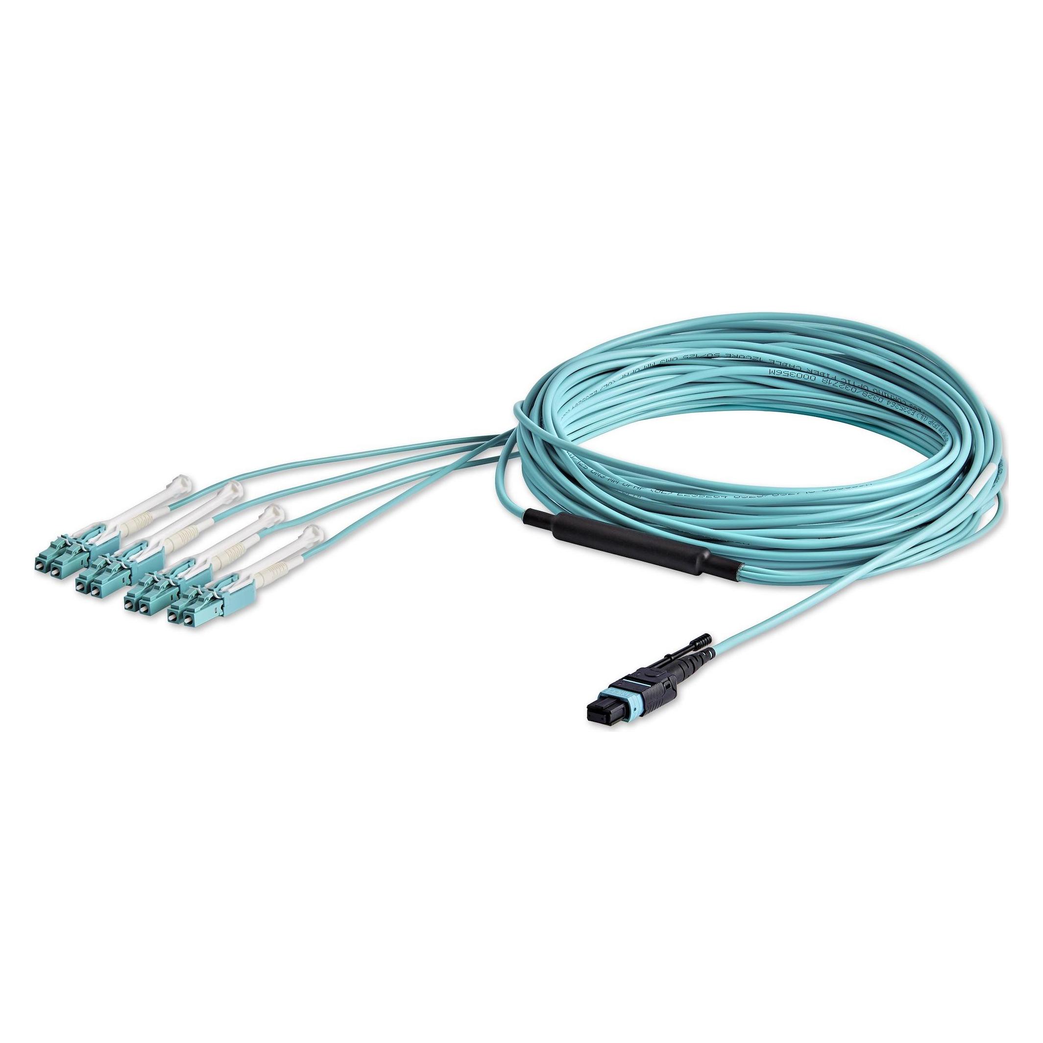 StarTech MPO/MTP to LC Breakout Cable - Plenum-Ra (10 m) (MPO8LCPL10M)