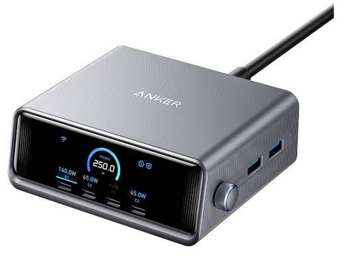 Anker Prime DeskCharger 250W 4C2A Ladeadapter 250W Fast Charge Schwarz Innenbereich
